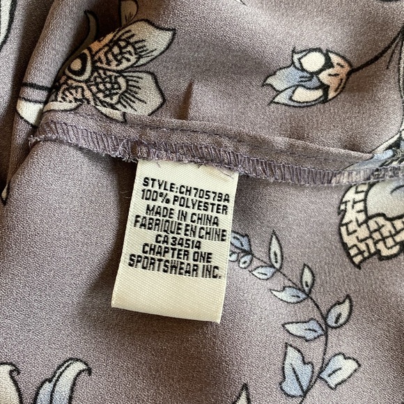 Jules & Leopold ladies blouse in size small. Mauve colour with floral pattern - Picture 4 of 8